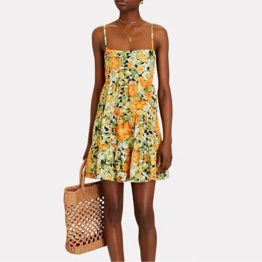 FAITHFULL THE BRAND Octavia Mini Dress in Pilotta Floral Print Size 6/Medium